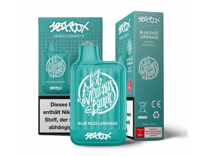 187 Strassenbande Box - Blue Razz Lemonade (Himbeerlimonade) - E - Shisha - 20 mg - 600 Züge - Dampf - Affe