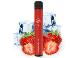 ELFBAR 600 - "Strawberry Ice" (Erdbeere, Eis) - E - Shisha - ohne Nikotin - 600 Züge - Dampf - Affe