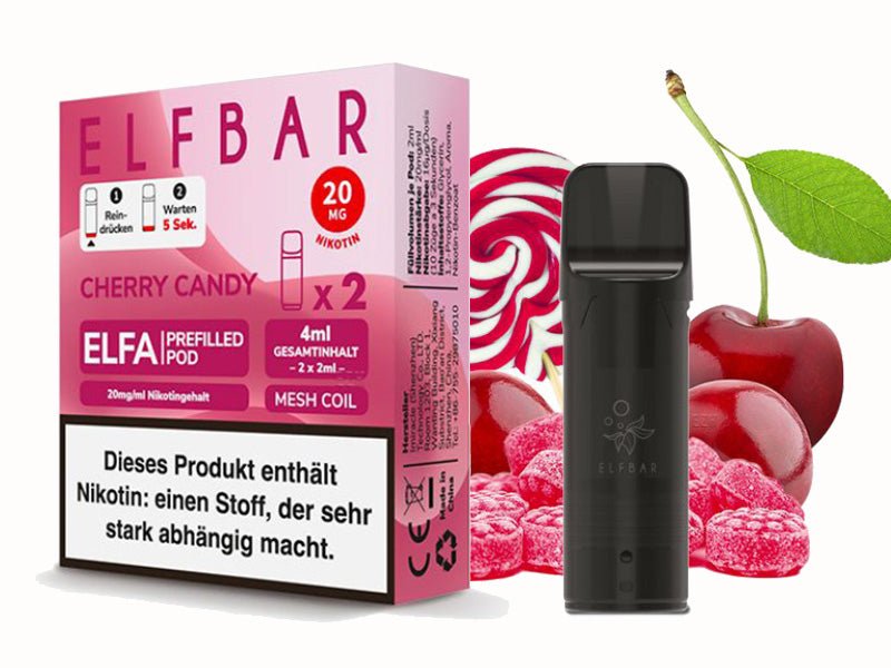 ELFBAR ELFA Prefilled Pod - Cherry (Kirsche/ Süßes) - 20mg - 2er Set - Dampf - Affe