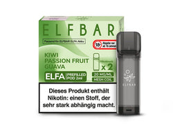 ELFBAR ELFA Prefilled Pod - Kiwi Passion Fruit Guava (Kiwi, Passionsfrucht und Guave) - 20mg - 2er Set - Dampf - Affe