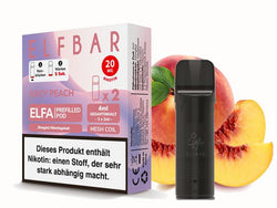 ELFBAR ELFA Prefilled Pod - Peach Ice - (Pfirsichsaft) - 20mg - 2er Set - Dampf - Affe