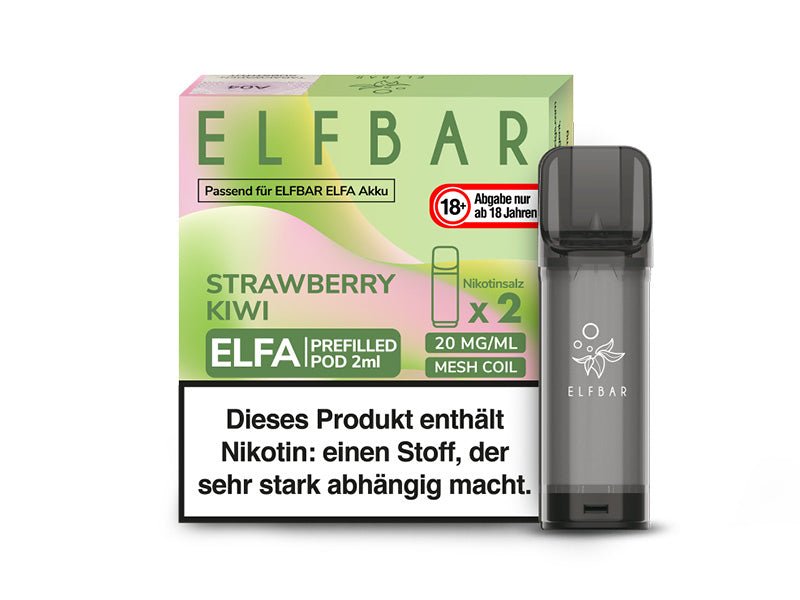 ELFBAR ELFA Prefilled Pod - Strawberry Kiwi (Erdbeere, Kiwi) - 20mg - 2er Set - Dampf - Affe