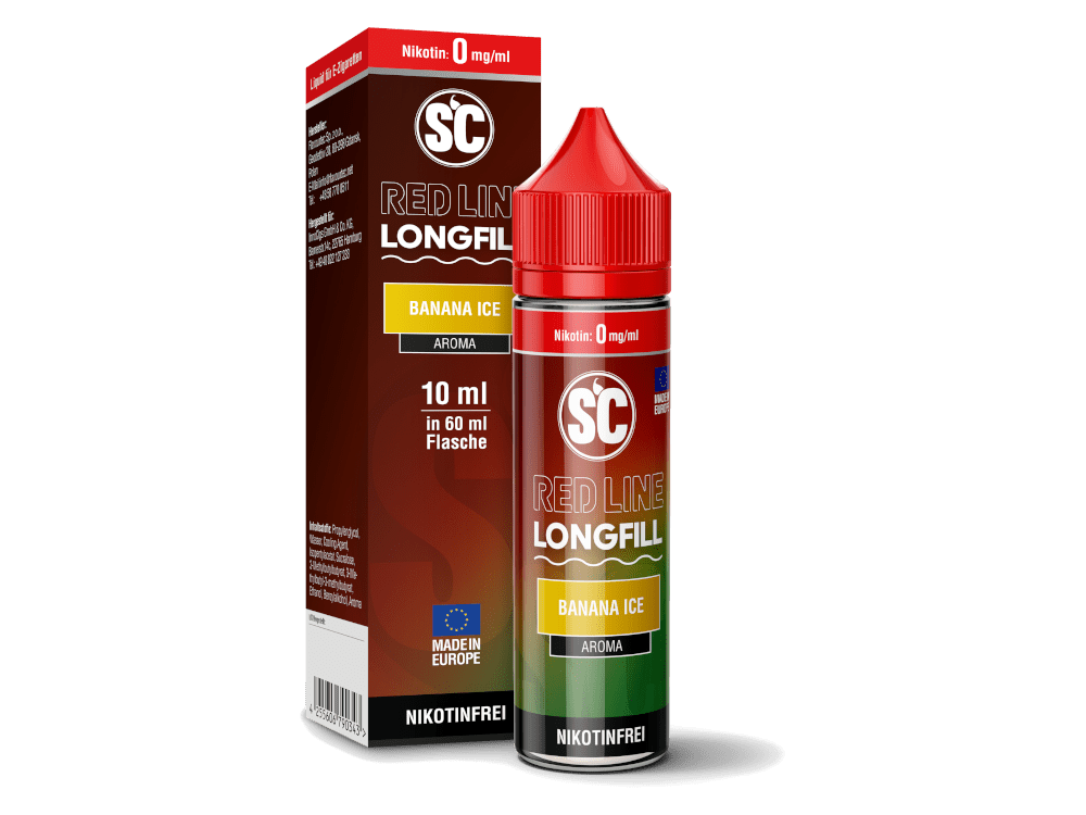 SC Red Line - Banana - Ice - Longfill Liquid 10ml - Dampf - Affe