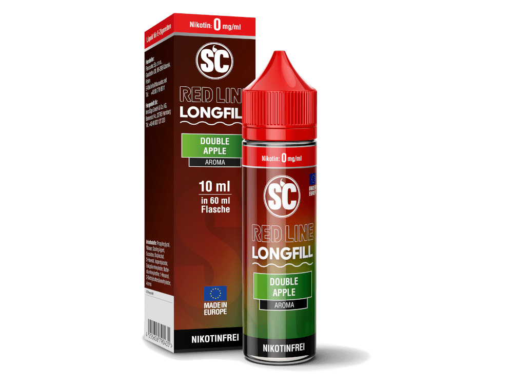 SC Red Line - Double - Apple - Longfill Liquid 10ml - Dampf - Affe