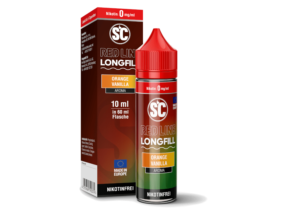 SC Red Line - Orange - Vanilla - Longfill Liquid 10ml - Dampf - Affe