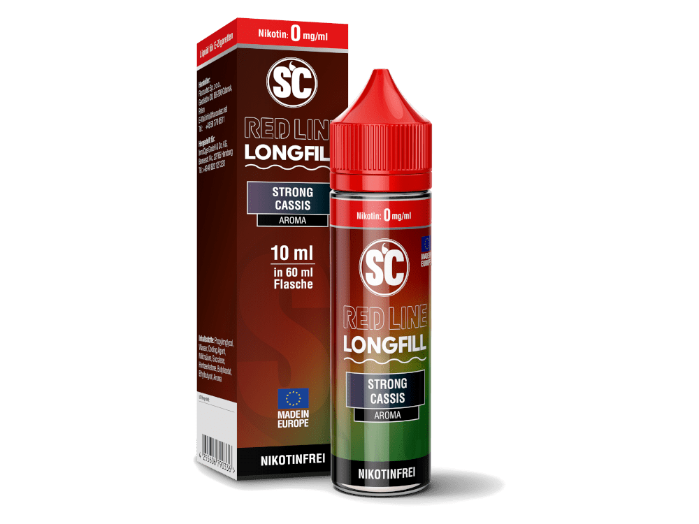 SC Red Line - Strong Cassis - Longfill Liquid 10ml - Dampf - Affe